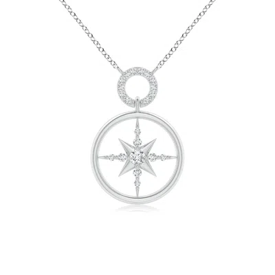 Angara Diamond Compass Pendant In White