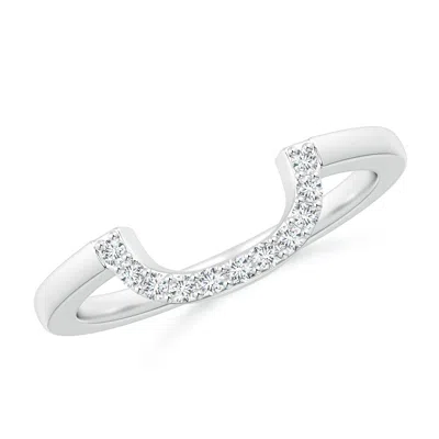 Angara Diamond Contoured Comfort Fit Wedding Ring In Metallic