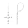 Angara Diamond Cross Dangle Earrings In White Gold/g