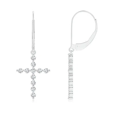 Angara Diamond Cross Dangle Earrings In Metallic
