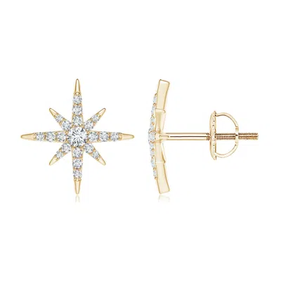 Angara Diamond Eight-point Starburst Stud Earrings In Gold