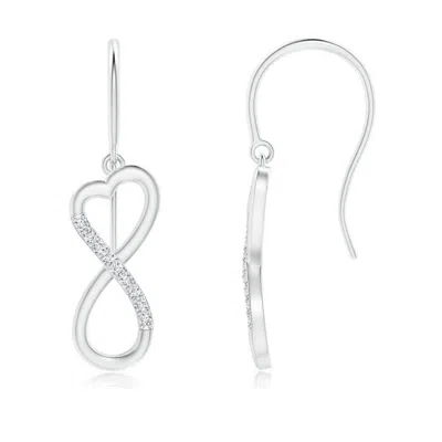 Angara Diamond Infinity Heart Dangle Earrings In Neutral