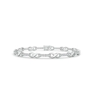 Angara Diamond Infinity Linear Link Bracelet In Metallic