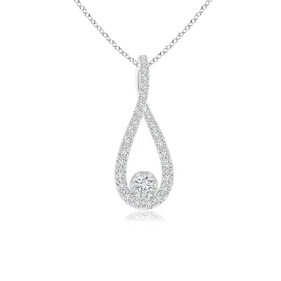 Angara Diamond Infinity Loop Pendant In Metallic