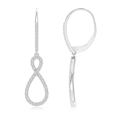 Angara Diamond Infinity Twist Drop Earrings In Metallic