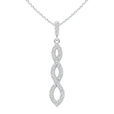 Angara Diamond Infinity Twist Pendant In Metallic