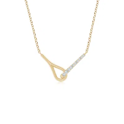 Angara Diamond Interlocking Loop Pendant In Gold