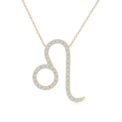 Angara Diamond Leo Zodiac Sign Pendant In Gold