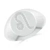 Angara Diamond Leo Zodiac Sign Signet Ring In White Gold/h