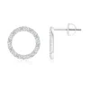 Angara Diamond Open Circle Stud Earrings In White Gold/g