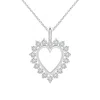 Angara Lab-grown-diamond Open Heart V-bale Pendant In White Gold/h