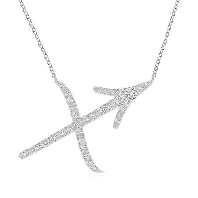 Angara Diamond Sagittarius Zodiac Sign Pendant In Metallic