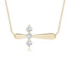 Angara Diamond Sideways Cross Necklace In Yellow Gold/g