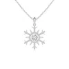 Angara Diamond Snowflake Pendant In White Gold/h