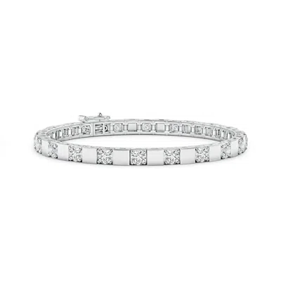 Angara Diamond Square Link Stackable Bracelet In Metallic