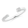 Angara Diamond Stackable Open Ring In White Gold/h
