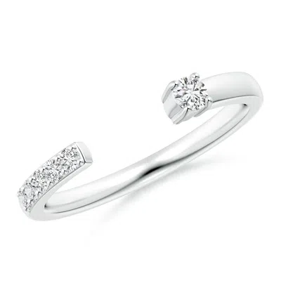 Angara Diamond Stackable Open Ring In White