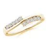 Angara Diamond Studded Bypass Promise Ring With Prong Set In Yellow Gold/h