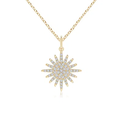 Angara Diamond Sun Pendant In Gold