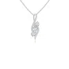 Angara Diamond Three Stone Pendant With Twisted Bale In White Gold/g
