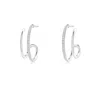 Angara Diamond Twin Layer Hoop Earrings In White Gold/g