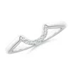 Angara Diamond U-shaped Comfort Fit Wedding Ring In Platinum/g