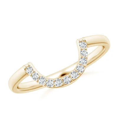 Angara Diamond U-shaped Wedding Ring In Gold