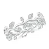 Angara Diamond Vine And Leaf Eternity Ring In White Gold/g
