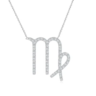 Angara Diamond Virgo Zodiac Sign Pendant In Metallic