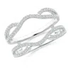 Angara Diamond Wavy Ring Wrap In White Gold/h