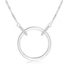 Angara Double-bale Open Circle Diamond Necklace In White Gold/g