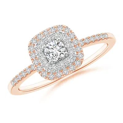 Angara Double Cushion Halo Diamond Ring