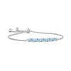 Angara East-west Oval Aquamarine Bolo Bracelet With Diamonds In White Gold/light Swiss Blue