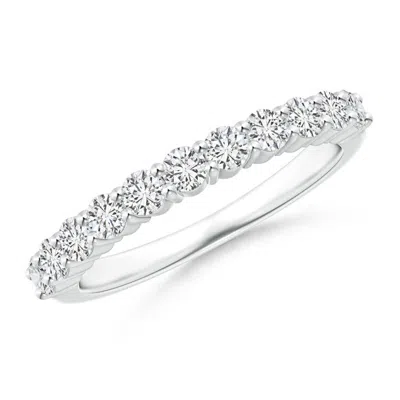 Angara Eleven Stone Shared Prong-set Diamond Wedding Ring In Metallic