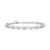 Angara Emerald-cut And Round Diamond Station Bracelet In White Gold/h