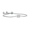 Angara Emerald-cut Diamond Halo Bolo Bracelet In White Gold/h