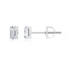 Angara Emerald-cut Diamond Solitaire Stud Earrings