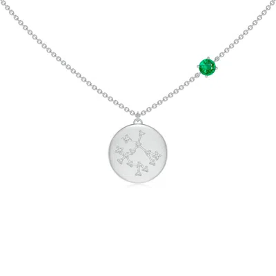 Angara Emerald Gemini Constellation Medallion Pendant In Metallic