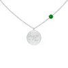 Angara Emerald Taurus Constellation Medallion Pendant In White Gold/rich Green