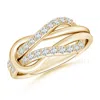 Angara Encrusted Diamond Infinity Love Knot Ring In Yellow Gold/g
