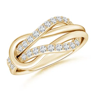 Angara Encrusted Diamond Infinity Love Knot Ring In Gold
