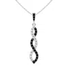 Angara Enhanced Black And White Diamond Infinity Twist Pendant In White Gold/black