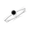 Angara Enhanced Black Diamond Indochine Bamboo Ring In White Gold/black