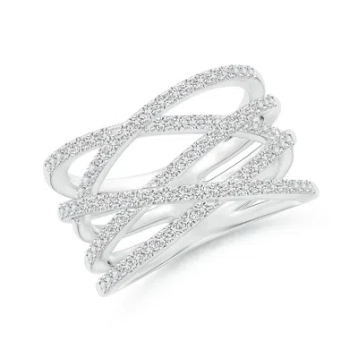 Angara Entwined Diamond Wrap Ring In White