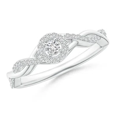 Angara Entwined Infinity Diamond Halo Promise Ring