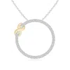 Angara Eternity Round Diamond Circle Infinity Necklace
