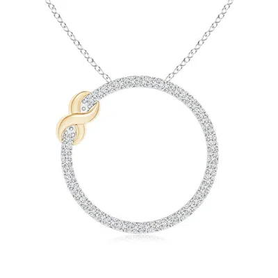 Angara Eternity Round Diamond Circle Infinity Necklace