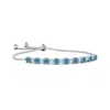 Angara Fancy Intense Blue And White Diamond Tennis Bolo Bracelet
