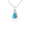 Angara Fancy Intense Blue Diamond Infinity Pendant With 'x' Motif