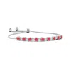 Angara Fancy Intense Pink And White Diamond Tennis Bolo Bracelet